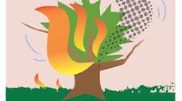 burning tree logo