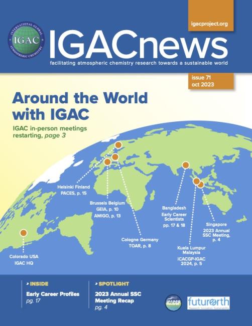 igac news cover; world map showing igac activities